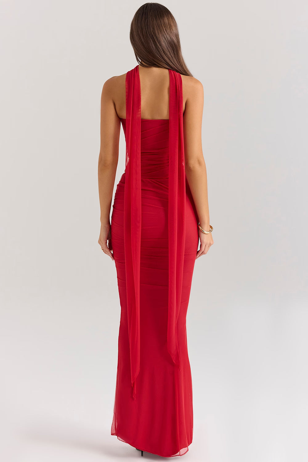 Corset Style Bodycon Formal Dress XS / Red