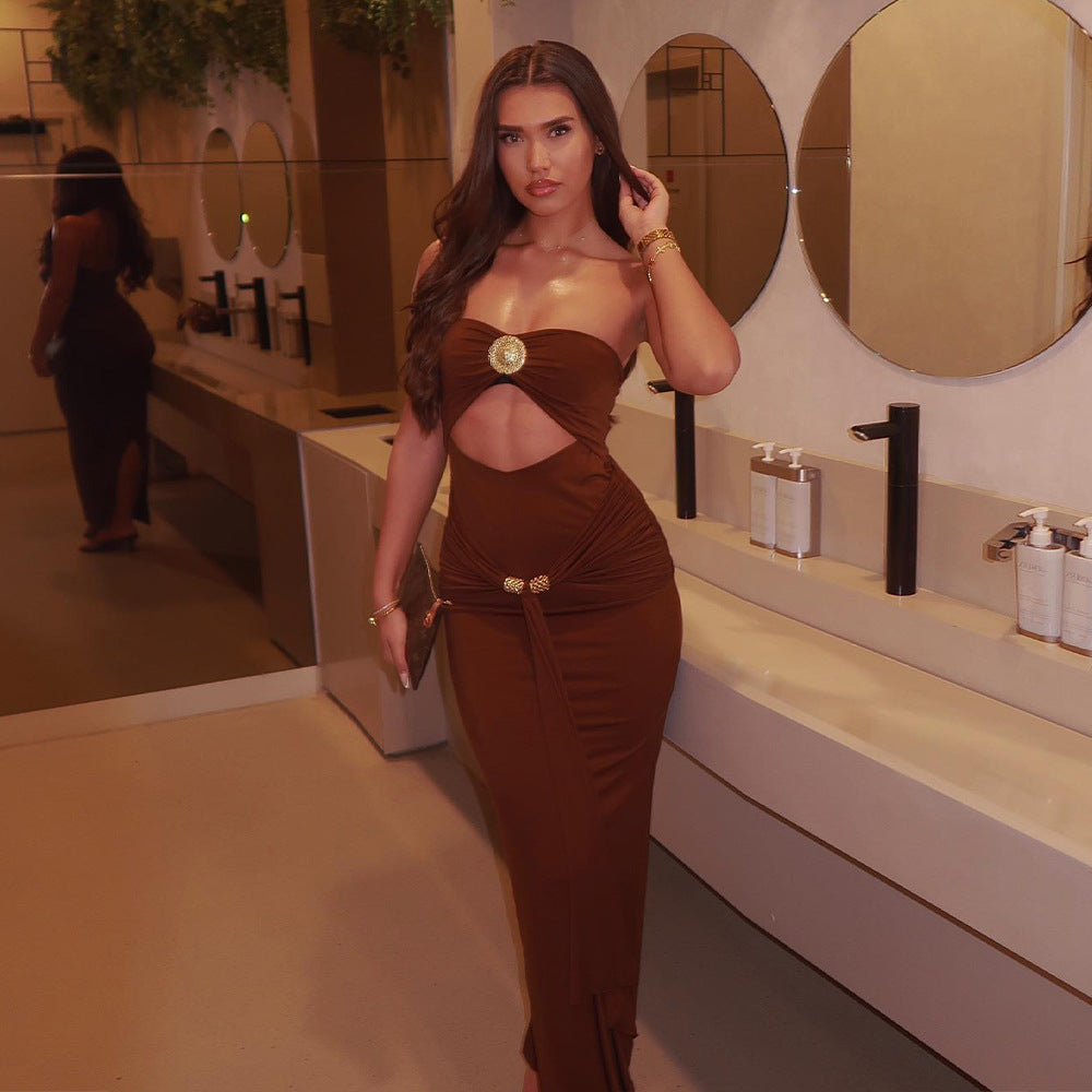 Lucian Maxi Dress Brown