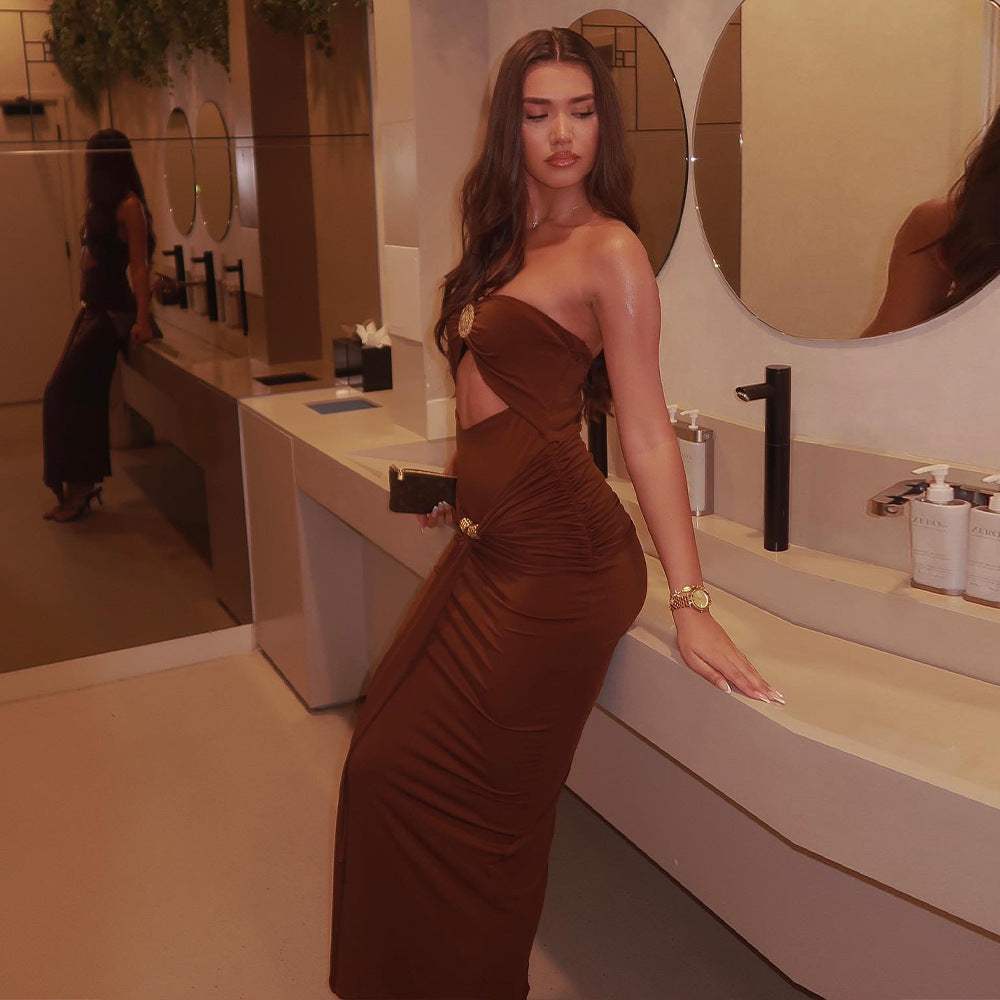 Lucian Maxi Dress Brown