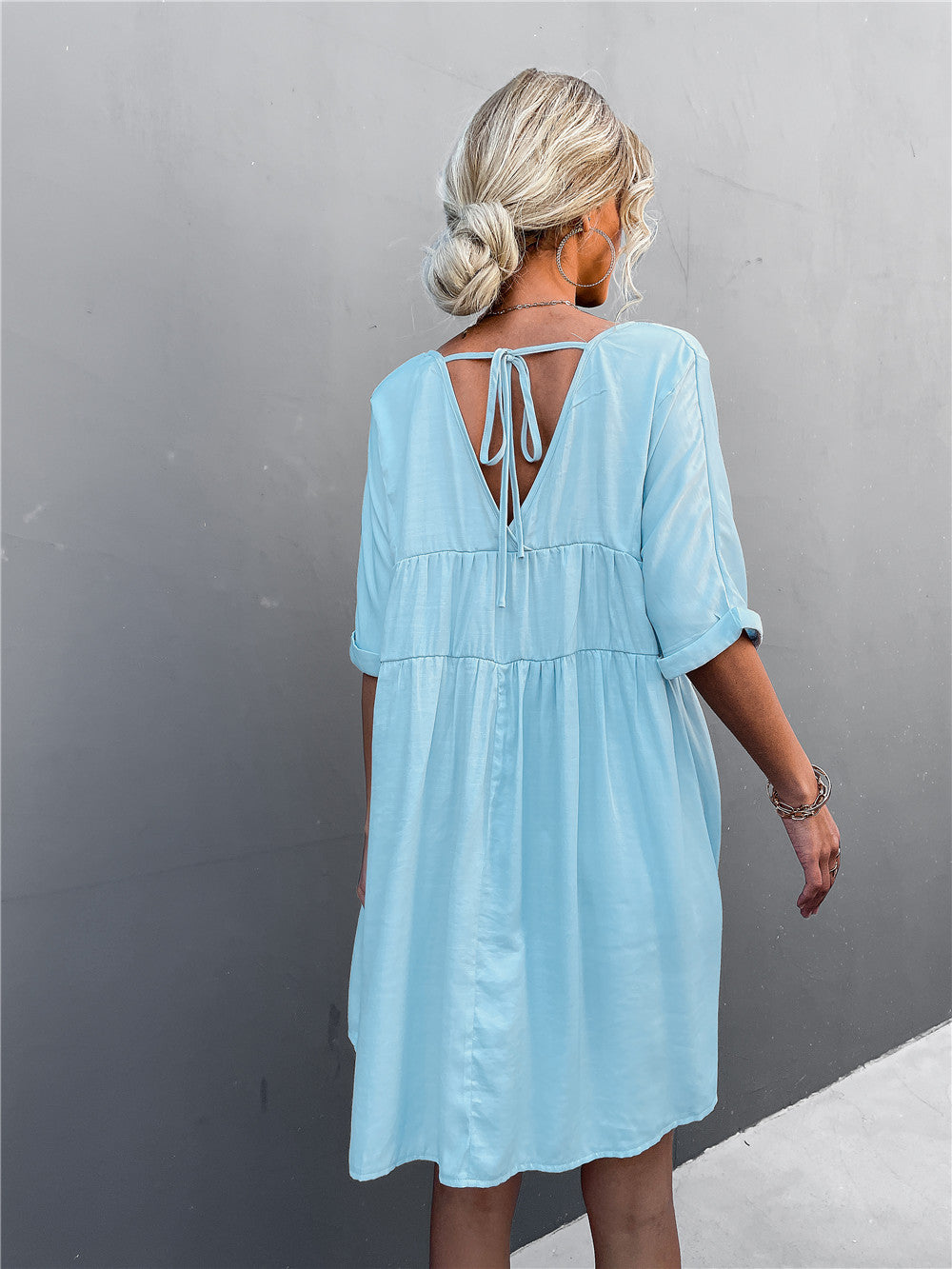 Cheers To Summer Pocketed Tassel Dress Ocean FINAL
