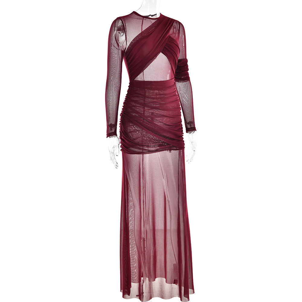 Bruna Maxi Dress Maroon