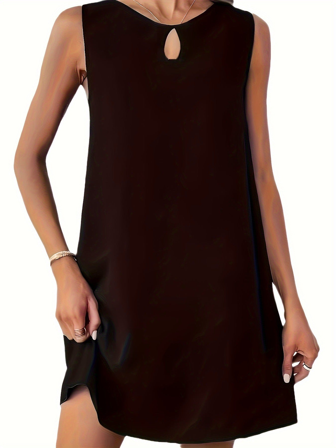 Liliana Statement Women's a Line Dress with Chic Keyhole Neckline Silhouette Collection