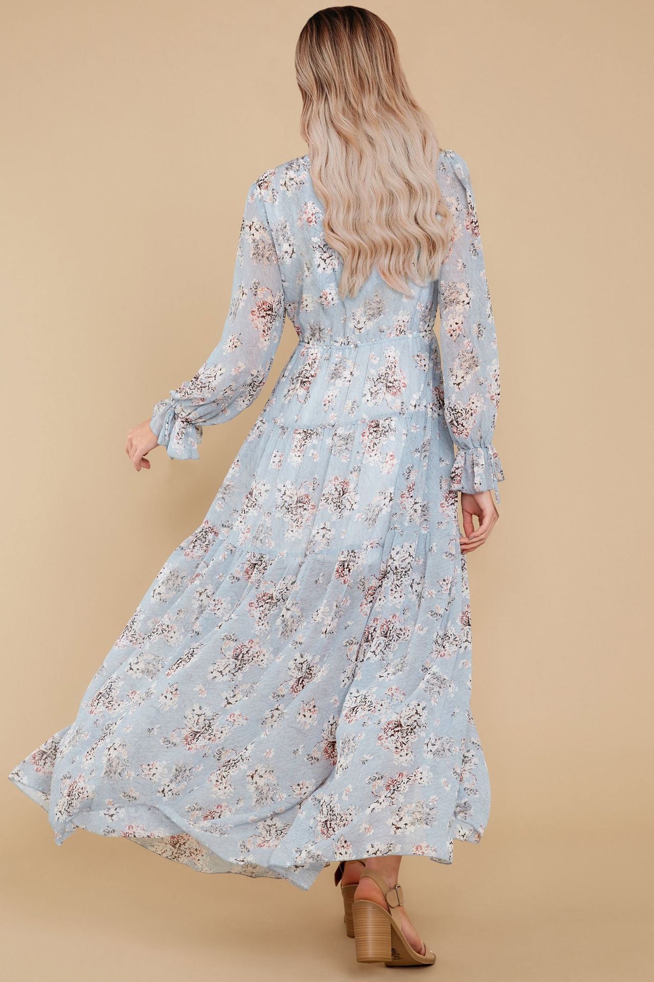 Dashing Daisies Chiffon Boho Maxi Dress FINAL