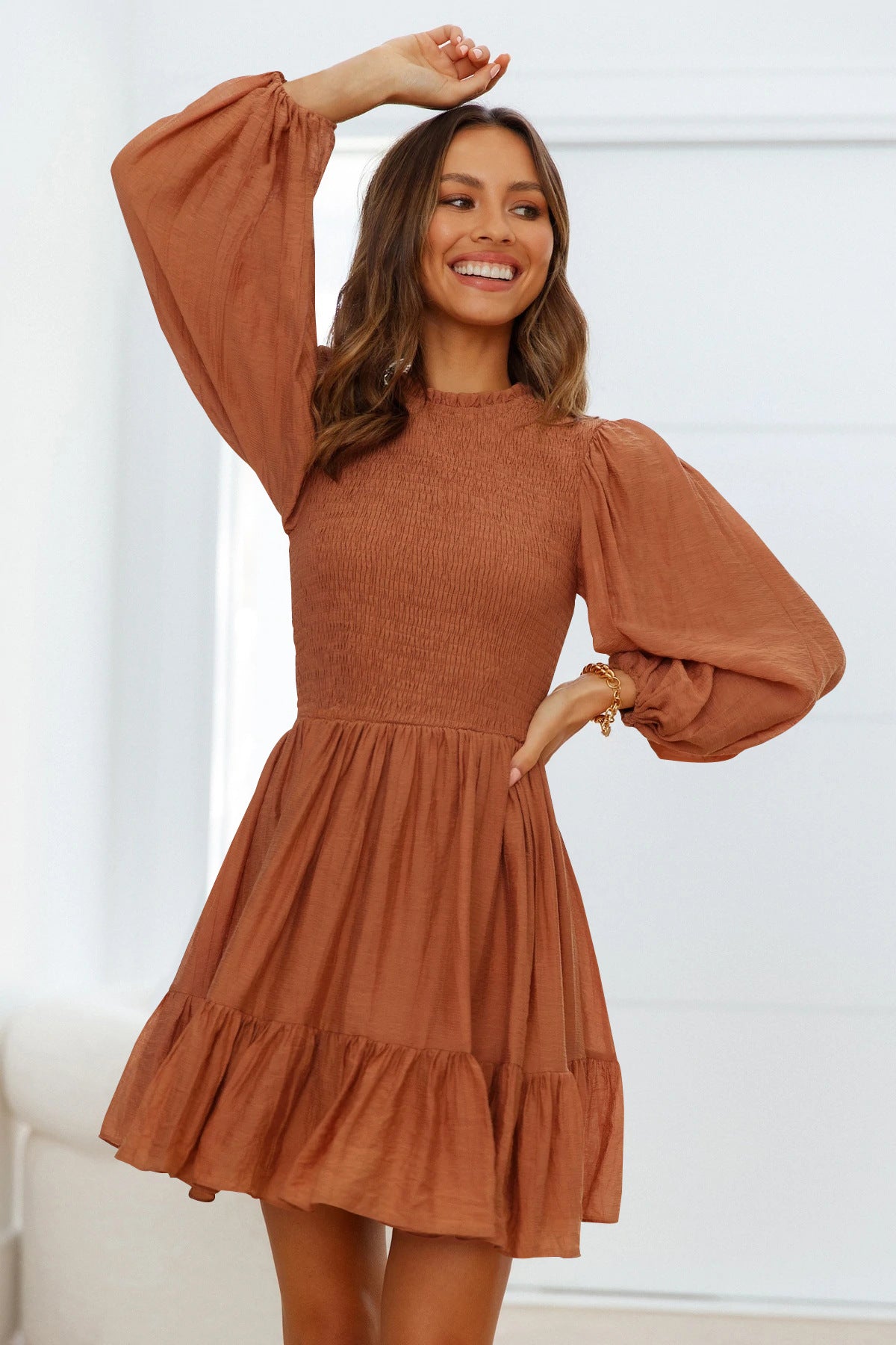 Vara Chiffon Ruffle Dress FINAL