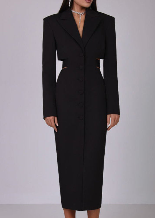 Sculpted Elegance Cut Out Blazer Dress