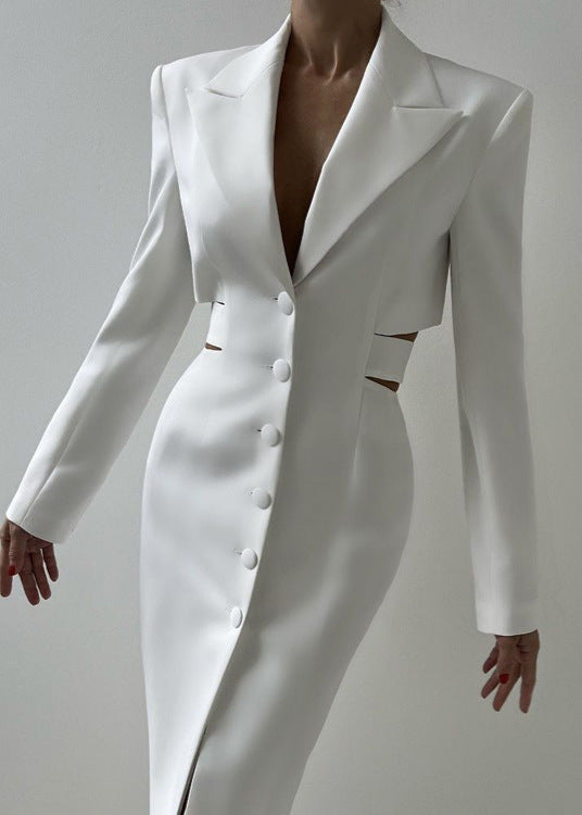 Sculpted Elegance Cut Out Blazer Dress
