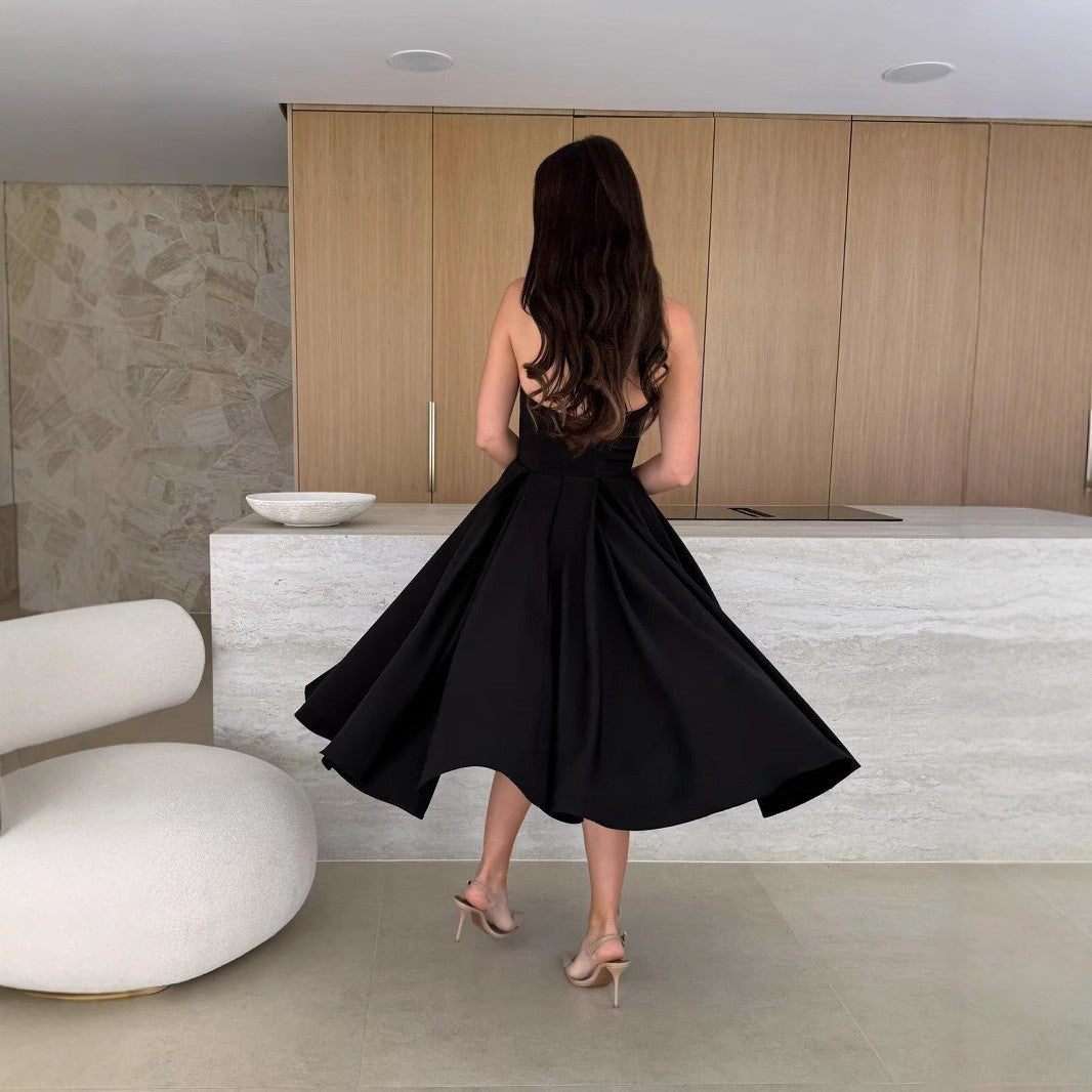 Natalia Chic Women's Evening Dress with a Swinging Skirt and Strapless Design Boutique Collection