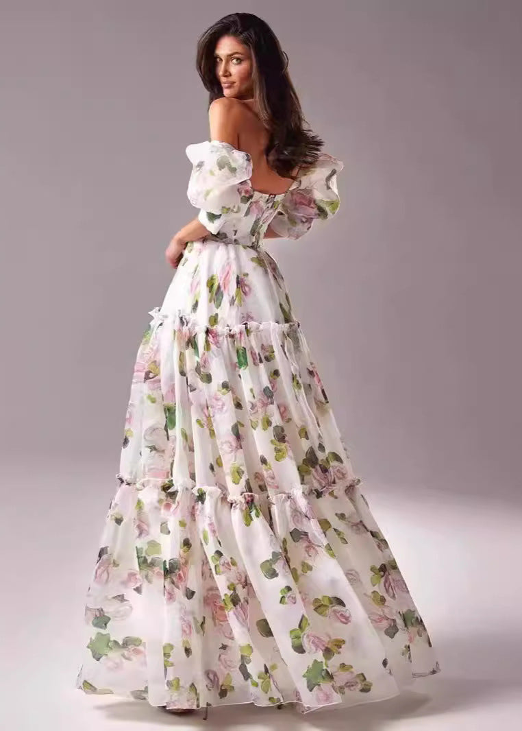 Rosalie Charm Off Shoulder Floral Maxi Dress