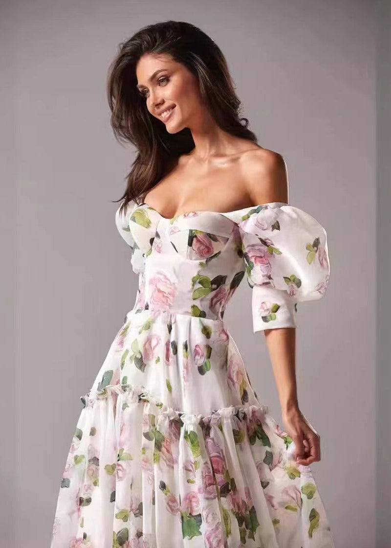 Rosalie Charm Off Shoulder Floral Maxi Dress