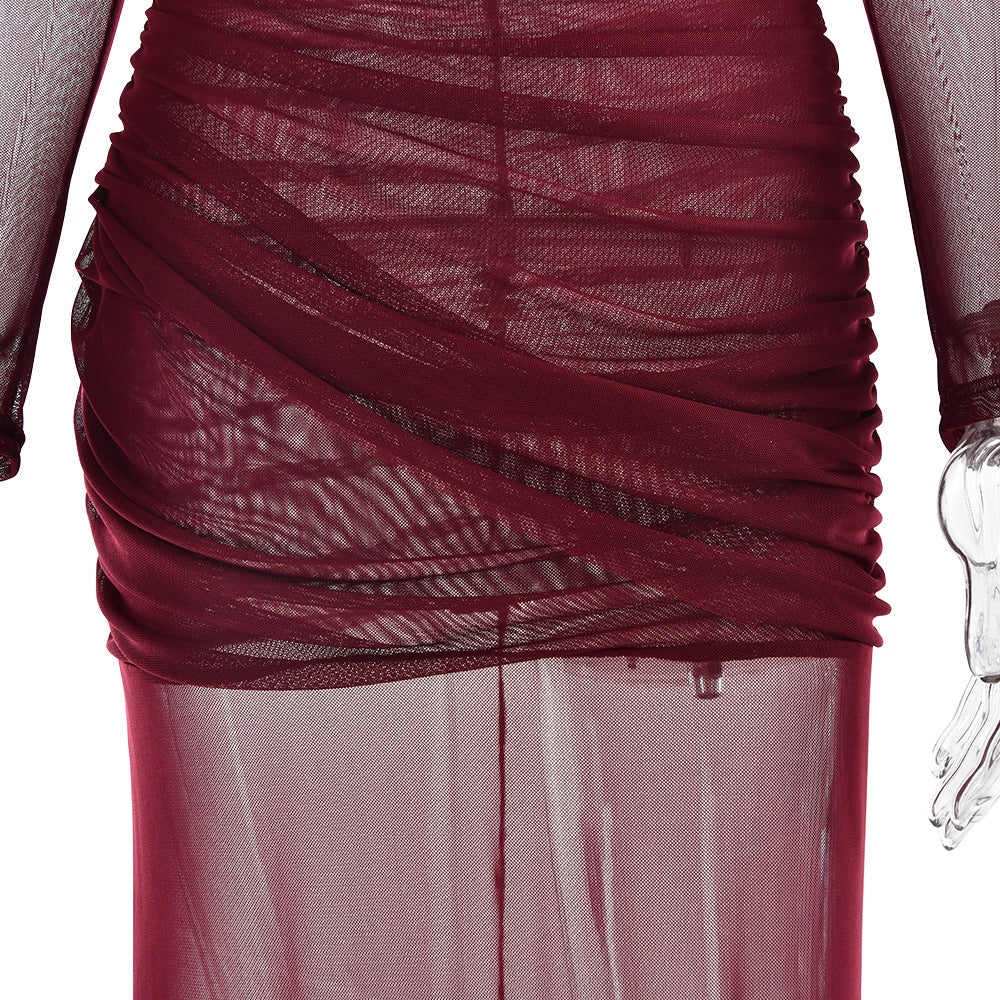 Bruna Maxi Dress Maroon