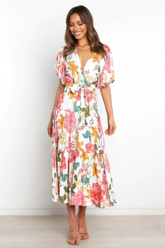 Taylen Satin Floral Cutout Maxi Dress FINAL