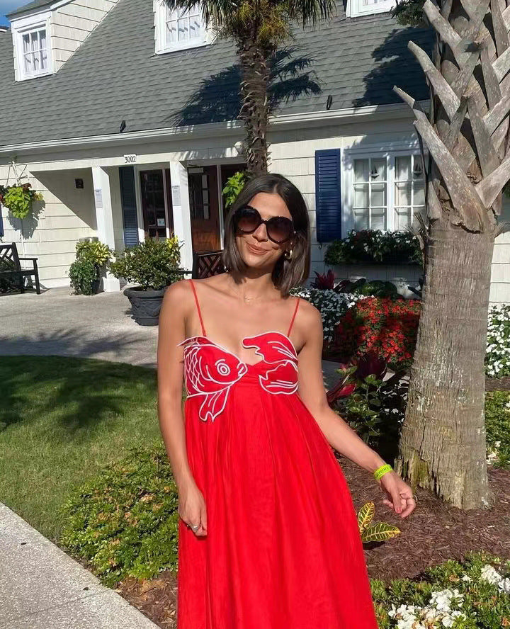 Valentina Maxi Dress Red