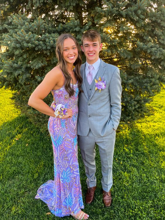 Stunning Mermaid Prom Dress,New Style Purple Prom Gown - VelvetHem