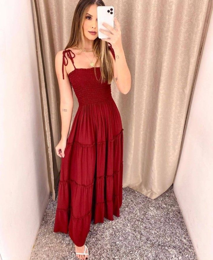 A-line Burgundy Prom Dress Fashion Party Dress - View 2 | VelvetHem