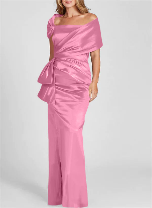 Off the Shoulder Long Sheath Column Gown for the Mother of the Bride