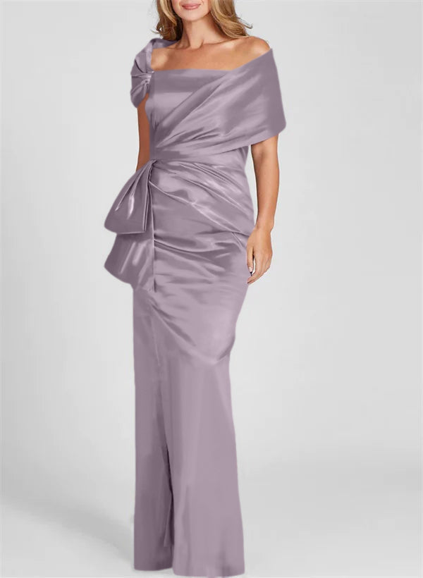Off the Shoulder Long Sheath Column Gown for the Mother of the Bride