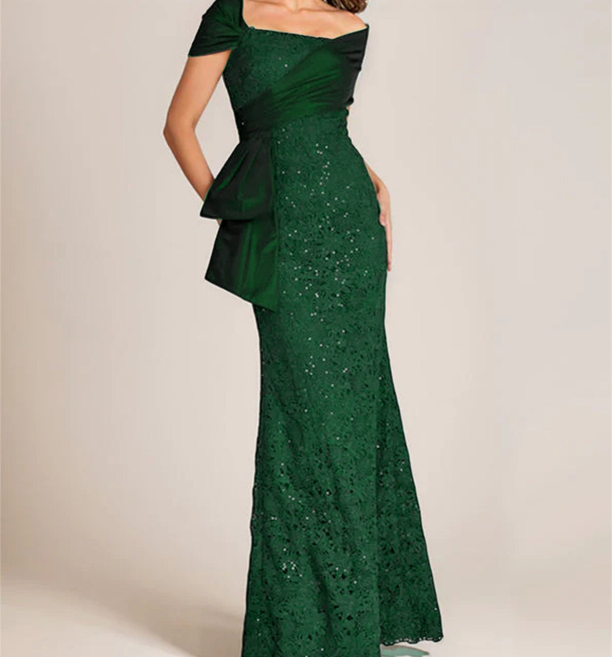 Off the Shoulder Lace Trumpet Mermaid Mother of the Bride Dress Featuring Applique & Beading