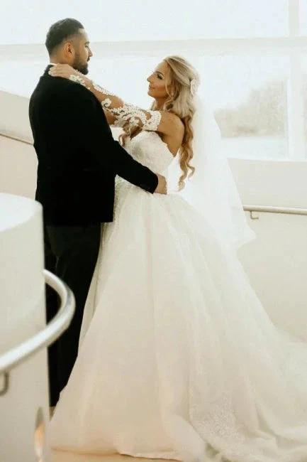 Off the shoulder Sweetheart Summer Beach Wedding Dress (ZD15702)