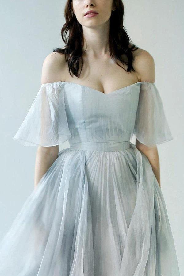 Off Shoulder Unique Design Most Popular Long Prom Dresses Bridal Gowns (ZD16338)