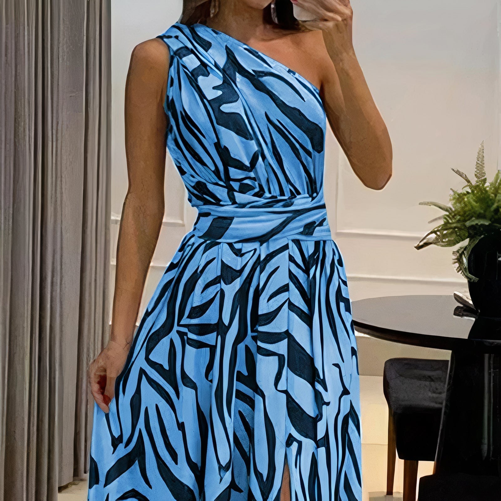 Flavia Timeless Fashionable Dress with Print Elevated Occasion Wear