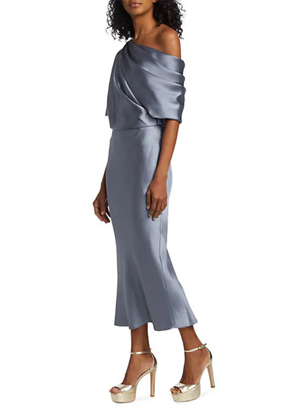 One Shoulder Column Sheath Gown for the Mother of the Bride