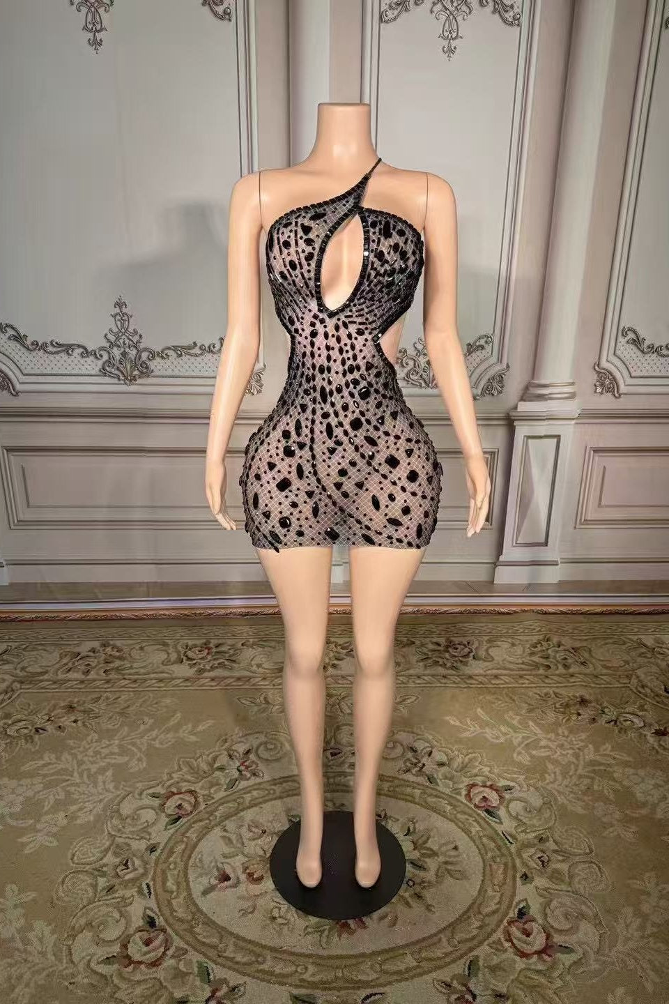 One Shoulder Homecoming Dresses Cut Out Bodycon Party Cocktail Dresses