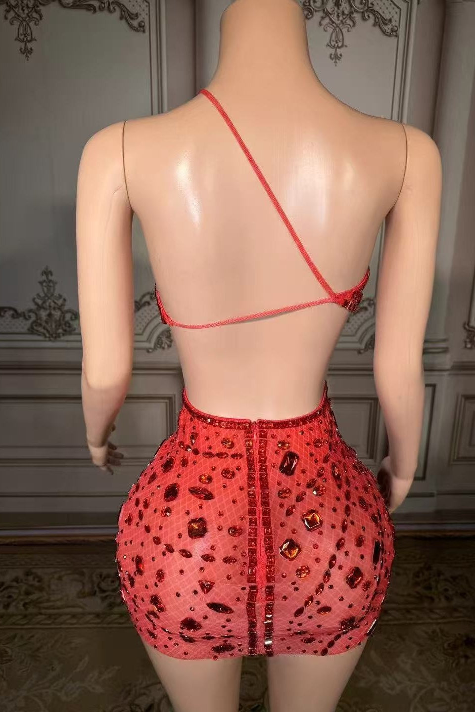 One Shoulder Homecoming Dresses Cut Out Bodycon Party Cocktail Dresses