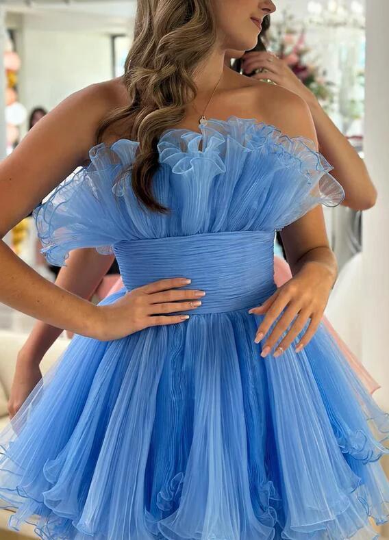 Short Strapless Homecoming Dresses (ZD11704)