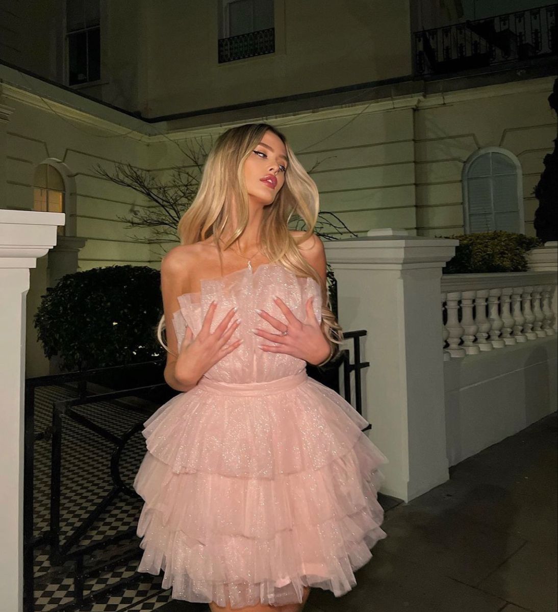 Sweet Princess Light Pink Shimmering Multi-layered Tulle Short 16th Birthday Homecoming Dress - VelvetHem