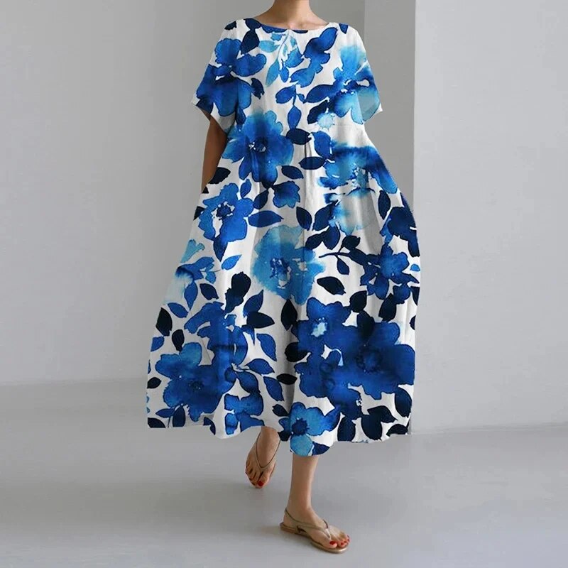 Monserrat Timeless Boho Floral Dress Loose Premium Wardrobe Essential