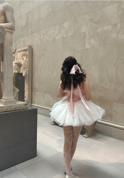 Sweet Ballet Sleeveless Lace Pattern Bow A-line Tulle 16th Birthday Homecoming Dress - View 4 | VelvetHem