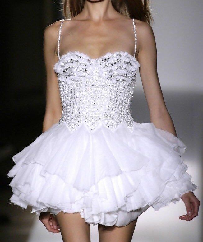 Gorgeous White Strappy Sequined Multi-layered Tulle A-line 16th Birthday Homecoming Dress - View 2 | VelvetHem
