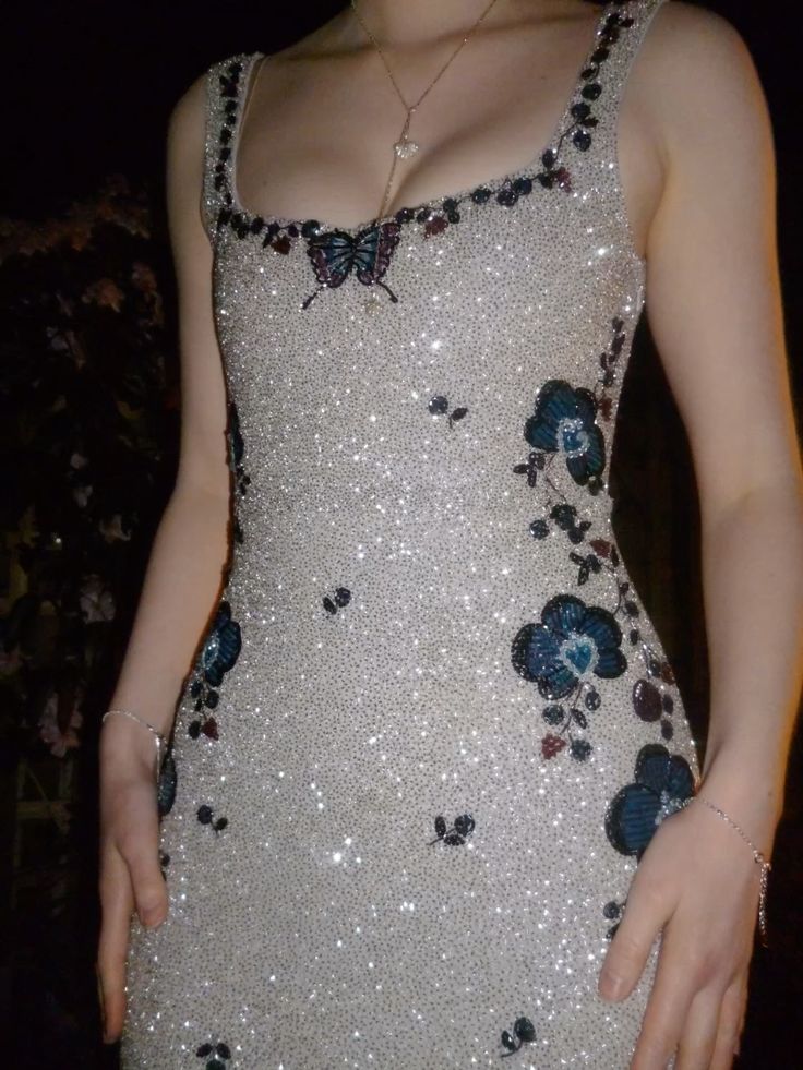 Gorgeous Silver-Grey Mermaid Square Neck Butterfly Rhinestone Long Prom Dress Evening Dress - View 2 | VelvetHem