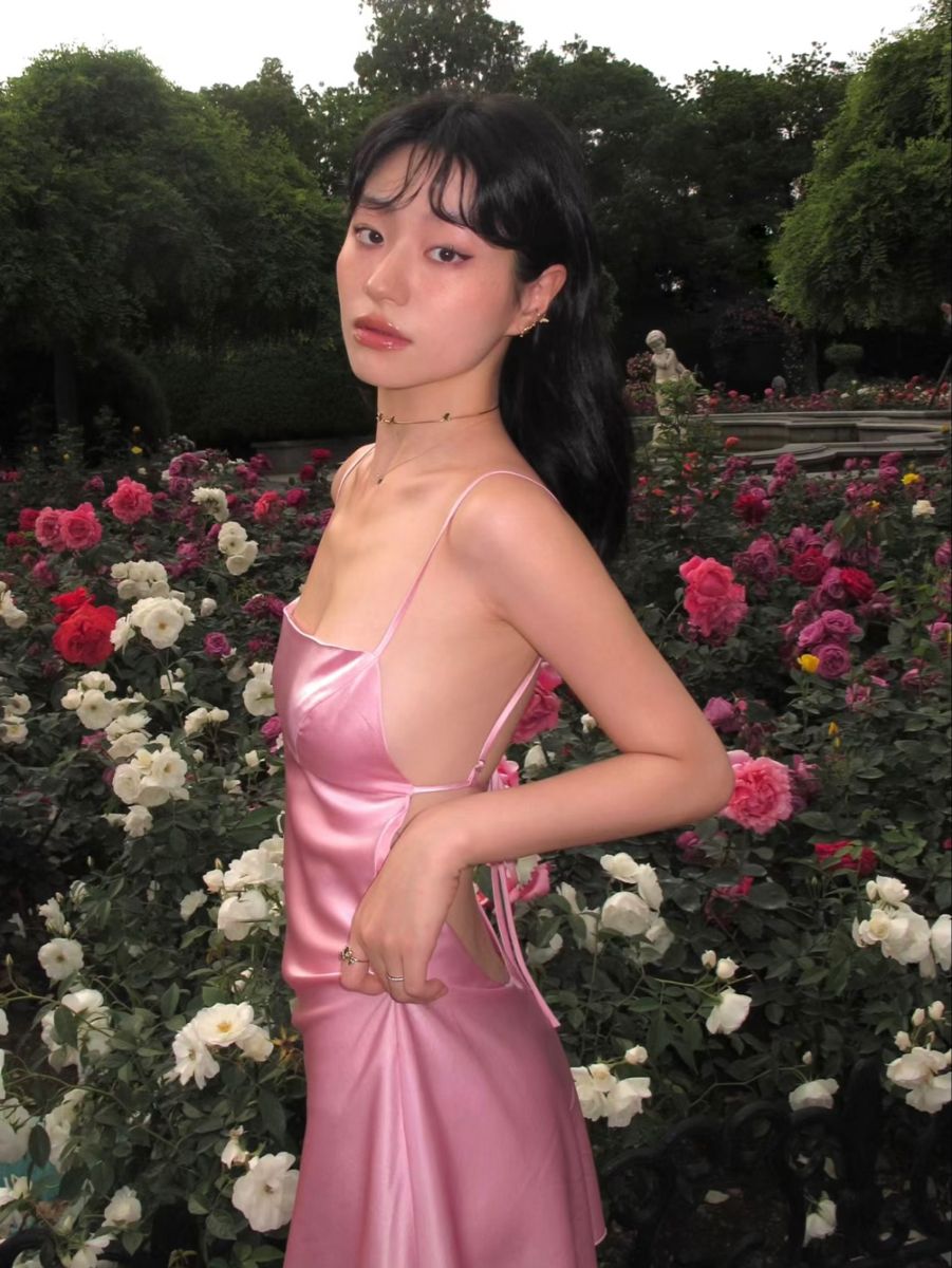 Simple Pink Halter Backless Slim Satin 17th Birthday Homecoming Dress - VelvetHem