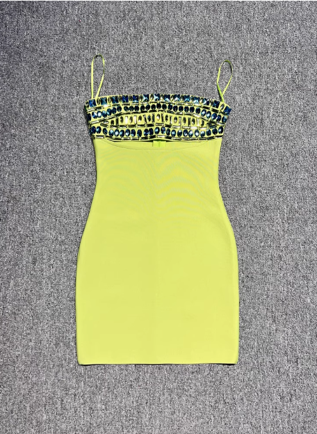 Sexy Rhinestone Chest-wrapped Hollow Hip 21st Birthday Homecoming Dress - View 6 | VelvetHem