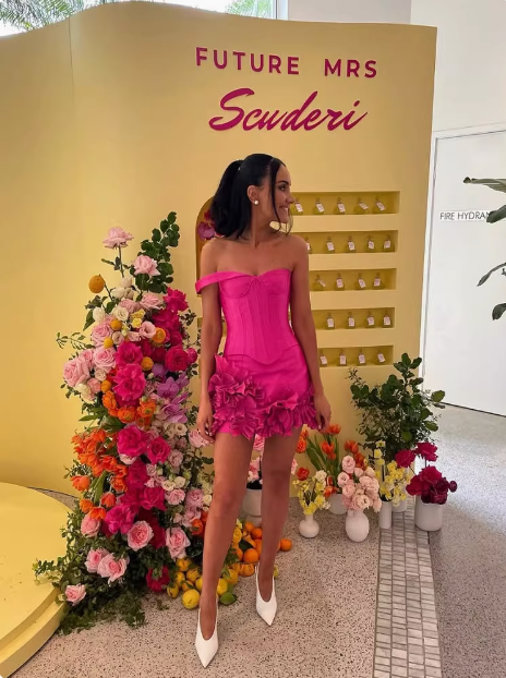 Sweet Pink One-shoulder Tube Top Waisted Fishbone 17th Birthday Homecoming Dress - VelvetHem