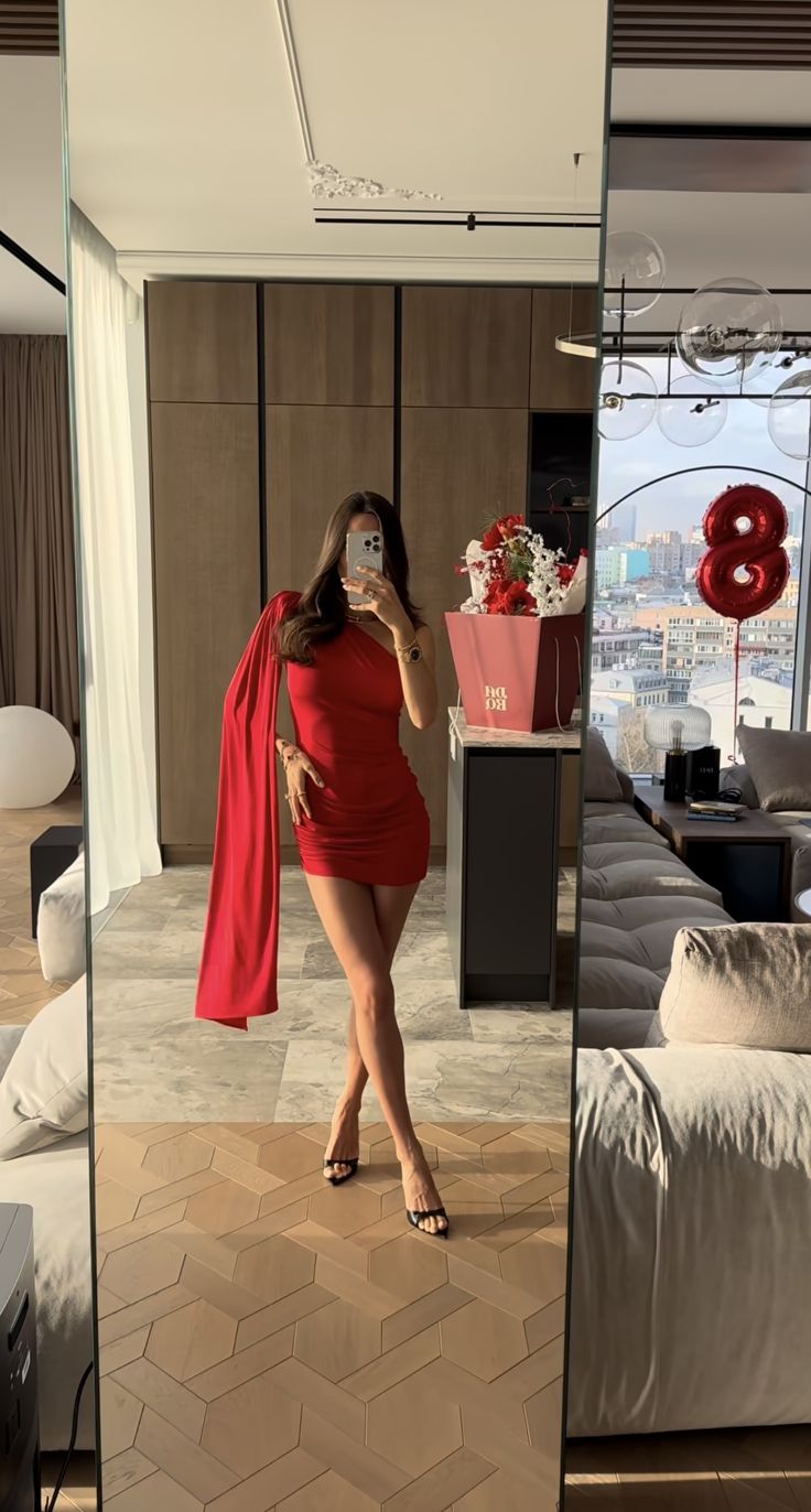 Sexy Red One-piece Ribbon Elastic Hip 18th Birthday Homecoming Dress - VelvetHem