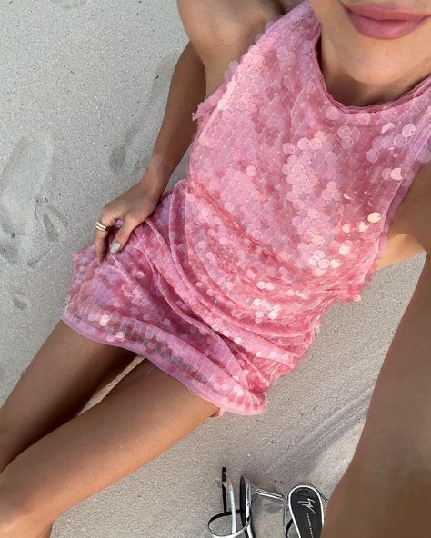 Sweet Pink Sequined Sleeveless 17th Birthday Homecoming Dress - View 2 | VelvetHem