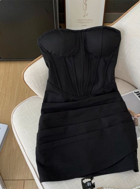 Simple Tube Top Herringbone Slim Fit 17th Birthday Homecoming Dress - View 10 | VelvetHem