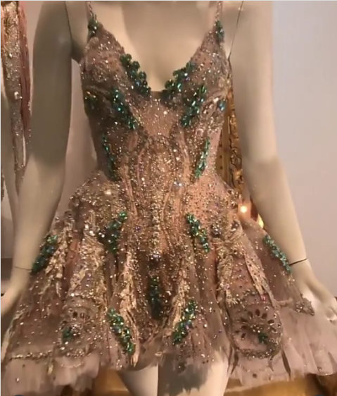 Luxury Champagne Gold Deep V-Neck Strap Diamond Mesh A-Line Birthday Dress Homecoming - View 4 | VelvetHem