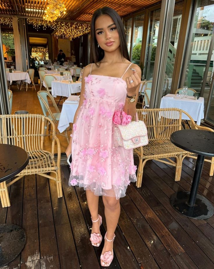 Sweet Pink Strapless 3D Flower Embroidery Birthday Short Skirt Homecoming Dress - VelvetHem