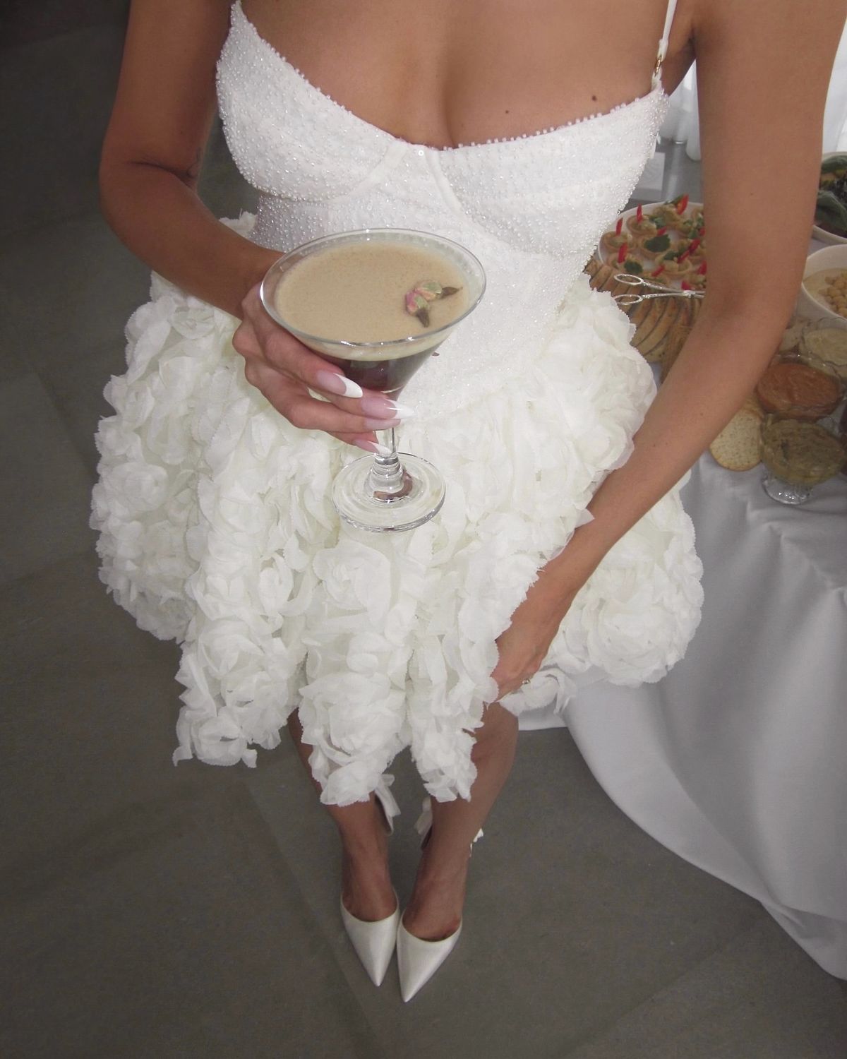 Sweet White Heart Shaped Bandeau Neck Rose Petal A-Line Tulle Birthday Dress Homecoming