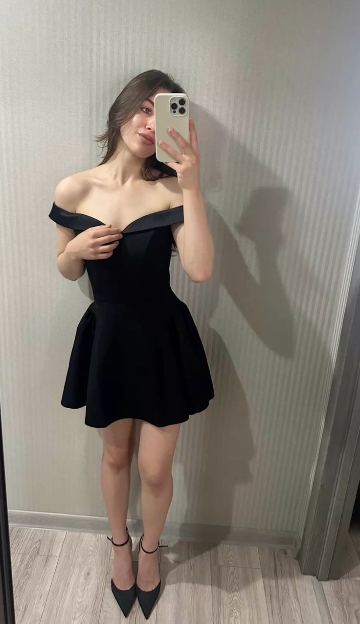 Elegant Black One-shoulder Slim A-line Satin Birthday Party Homecoming Dress - VelvetHem