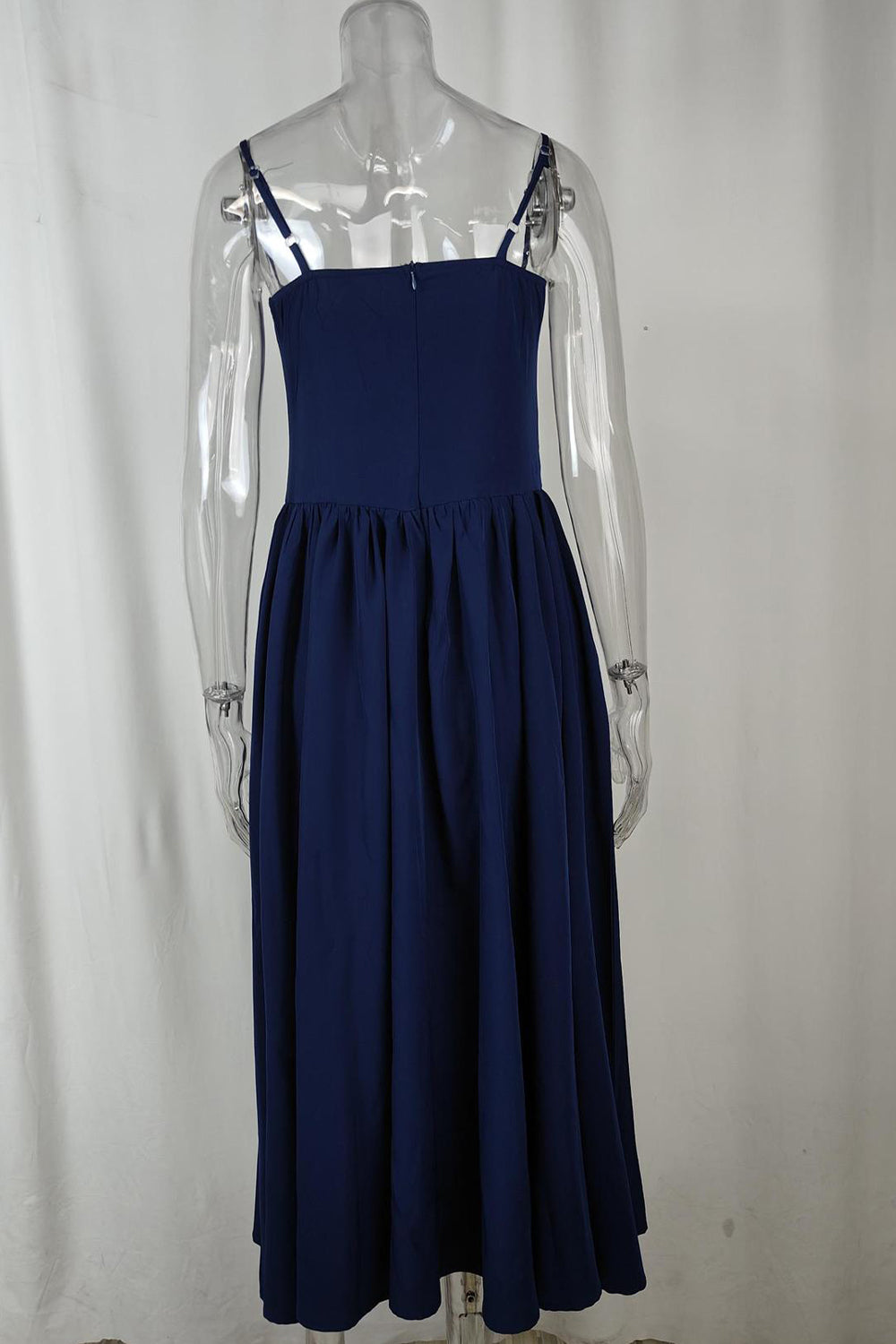 Simple A-Line Spaghetti Straps Tea Length Graduation Party Dress