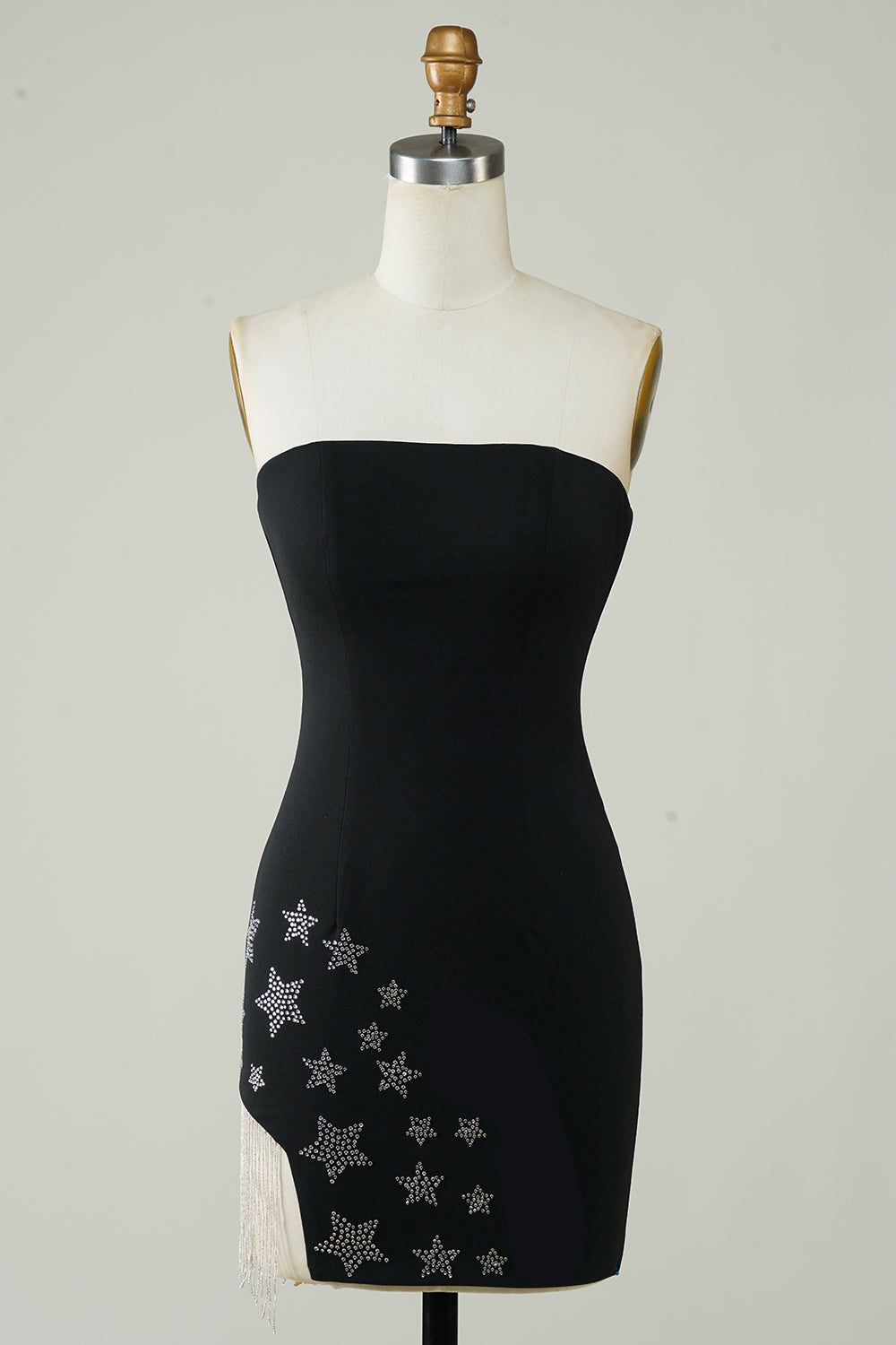 Pink Homecoming Dresses Tight Prom Dress with Star and Fringes
