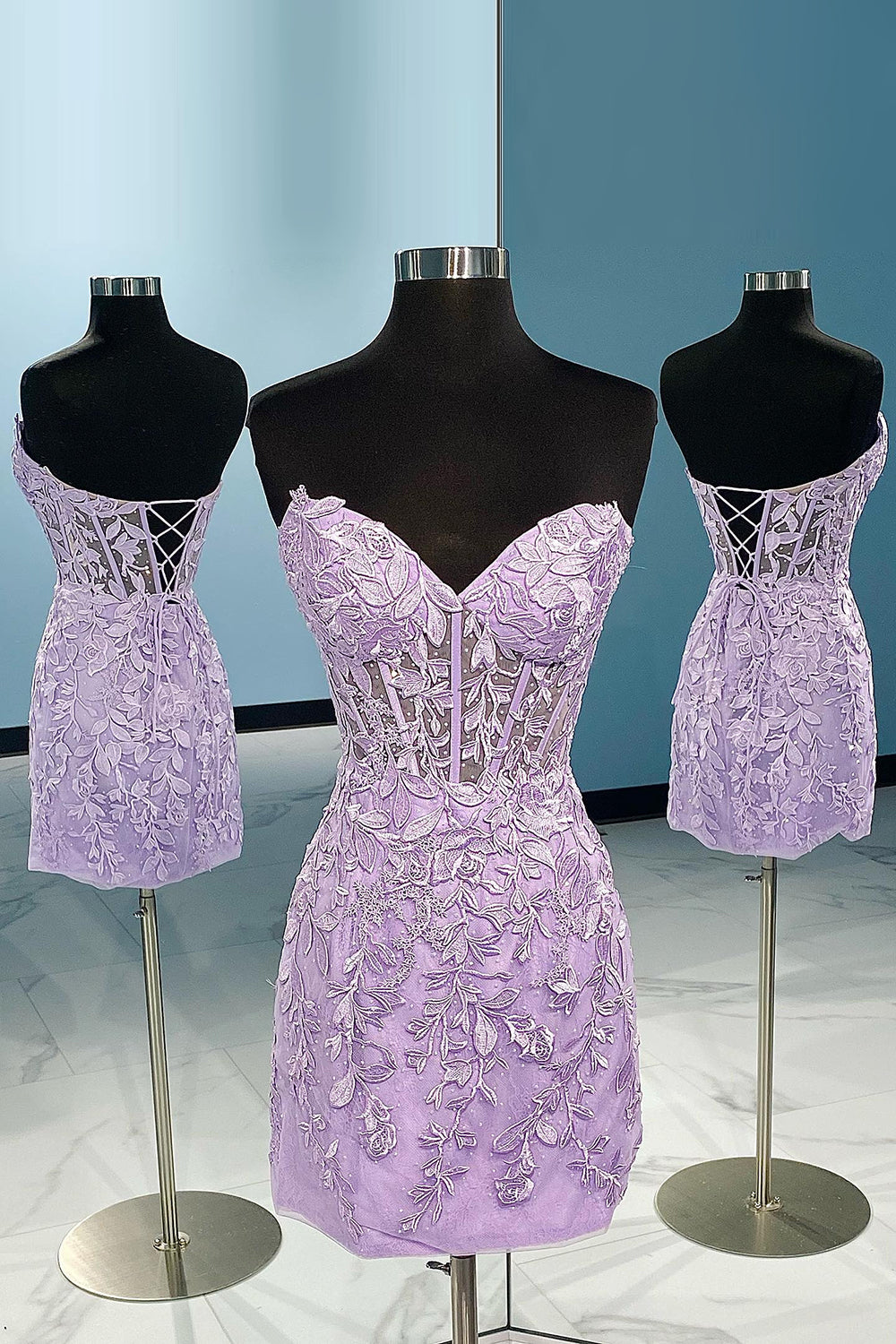 Mint Homecoming Dresses Lace Sweetheart Tight Short Cocktail Dresses