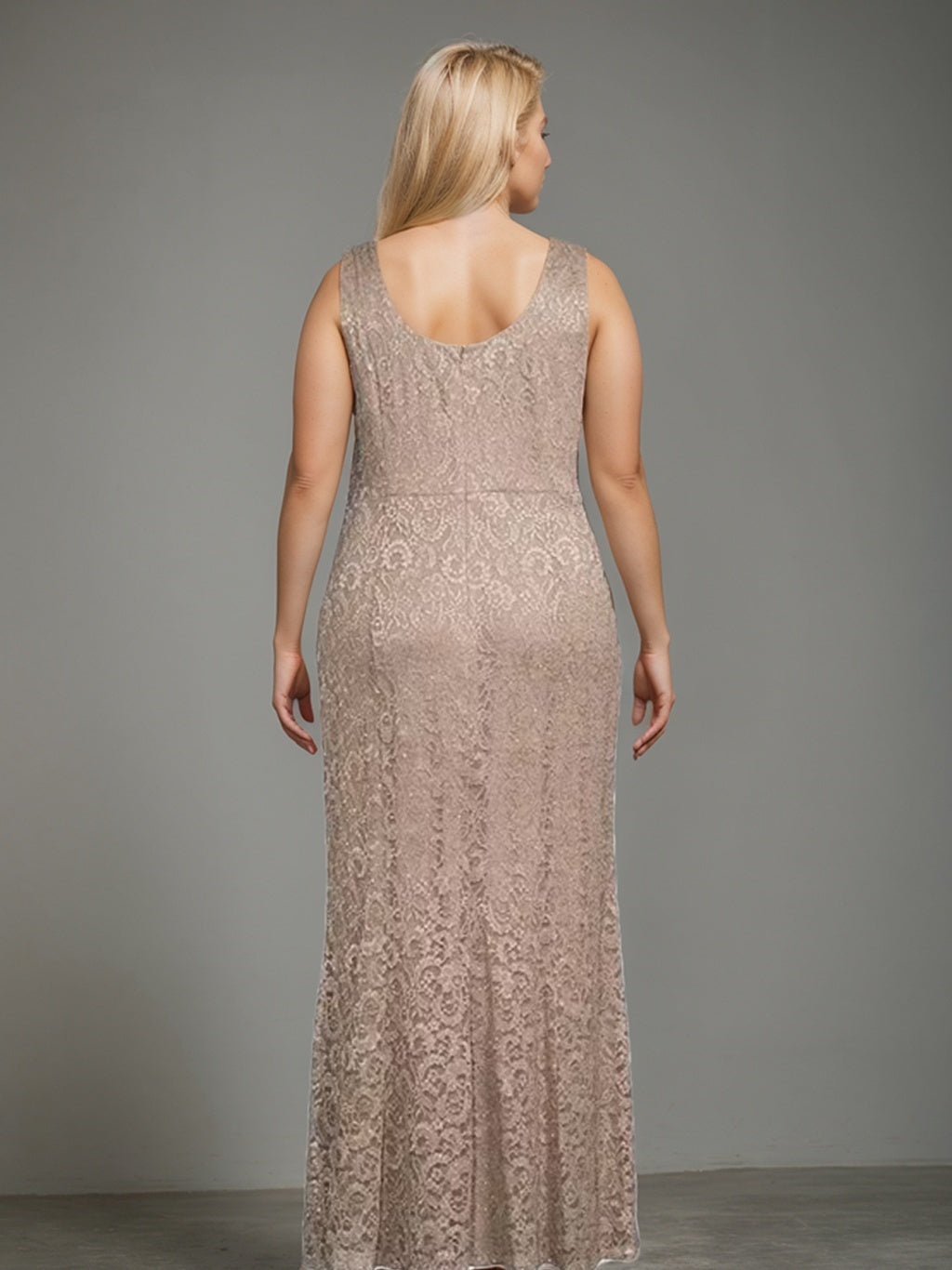 Plus Size 2 Piece Mother of the Bride Dress Set with Square Neck and Long Sheath