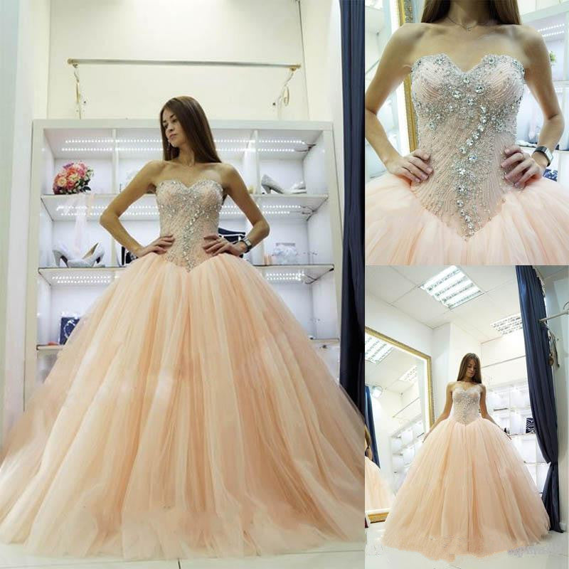 Pretty Sweetheart Princess Ball Gowns Crystals Beading  Wedding Dresses