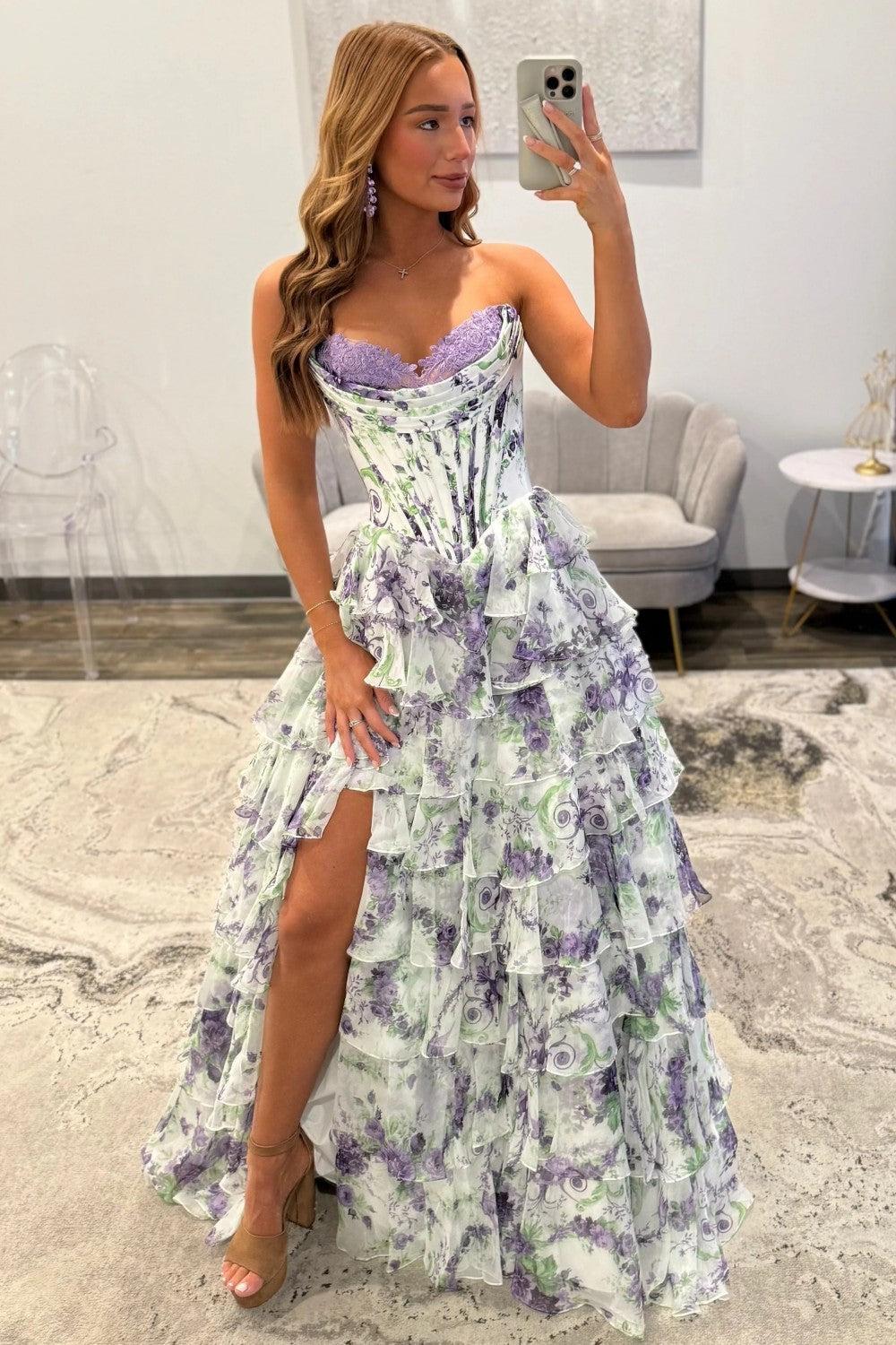 Suzhoufashion Princess A Line Sweetheart Pink Corset Prom Dress With Ruffles Appliques Formal Evening Gown