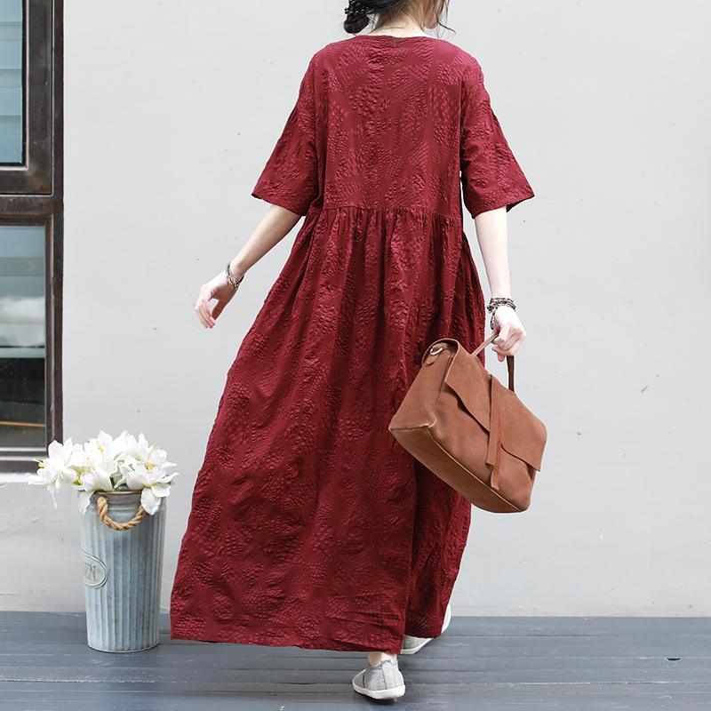 Pure Color Wrinkled Texture Pleated Dress